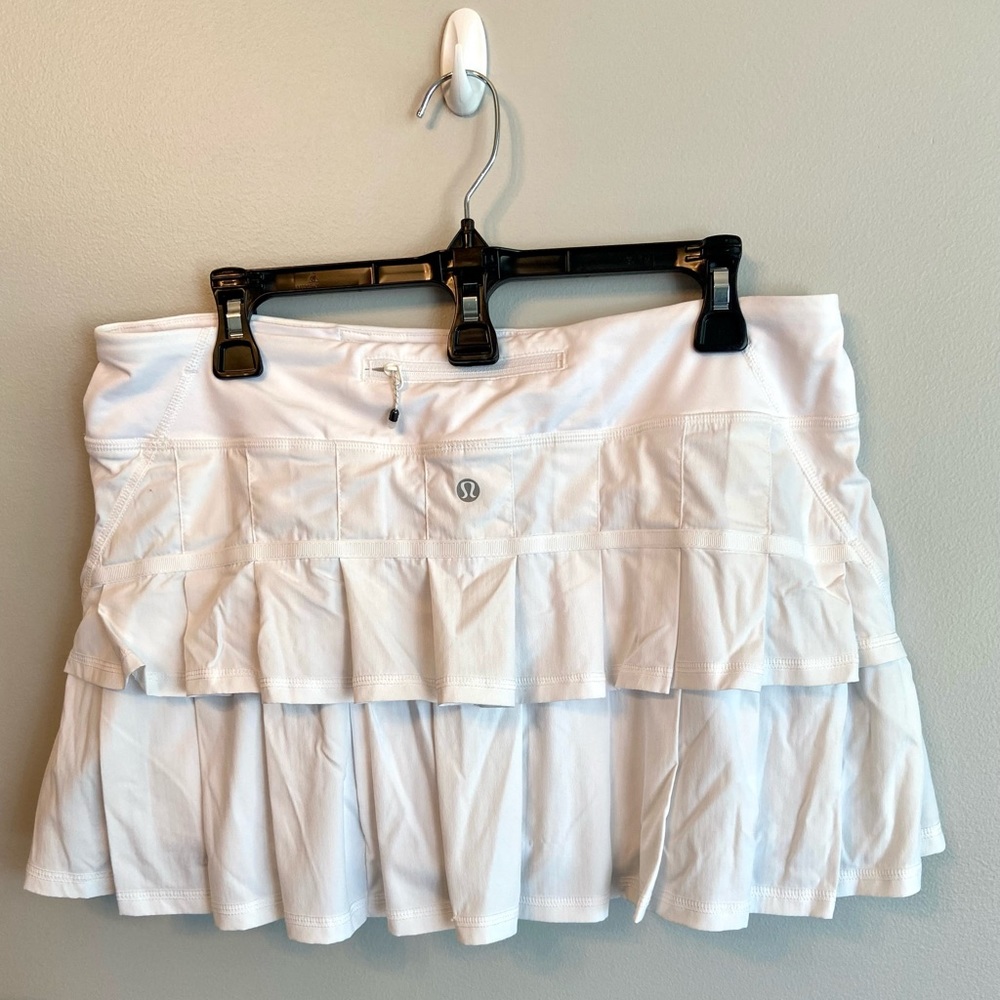 Lululemon White Pleated Tennis Skirt